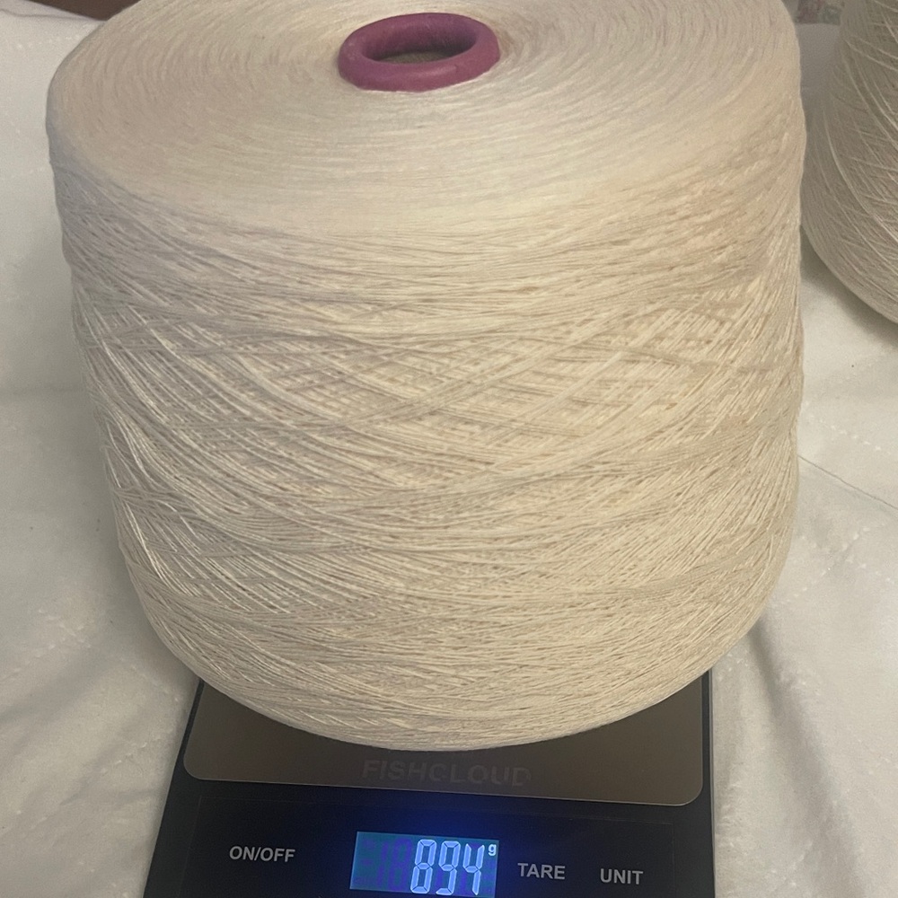 B1G1 Free Natural Yarn Cone for Fiber Arts 800 gms